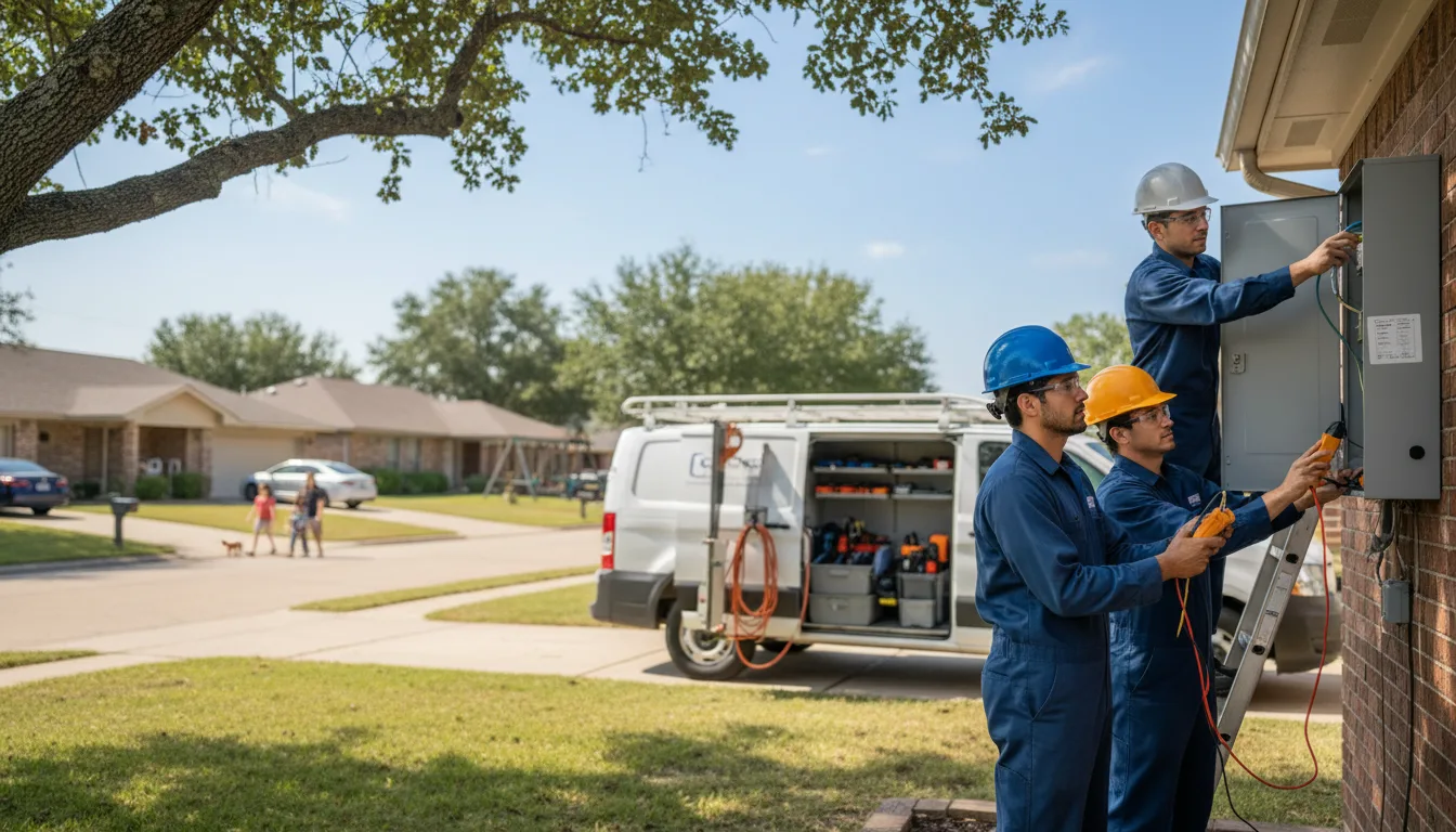 Certified electrician providing emergency electrical services in Rover, AR